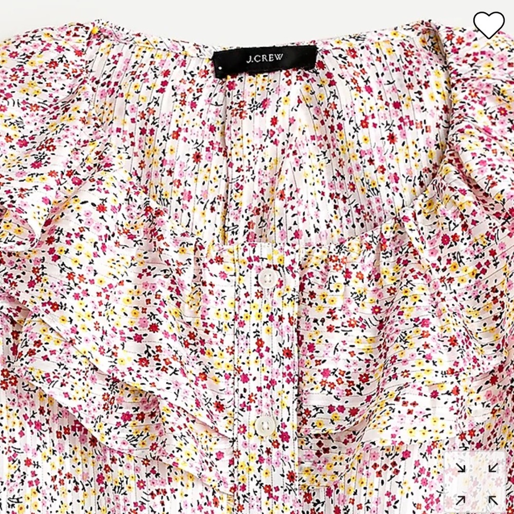 J. Crew Ruffle Top In Field Day Print - Picture 3 of 7